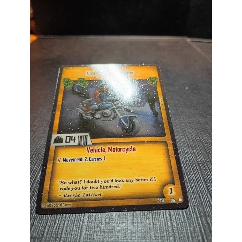Cyberpunk 2020 CCG Common #082 Longrider 500cc - HTF Chrome Finish